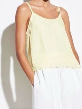 Vince Double Layer Light Yellow Women's Double-Strap Sleeveless Camisole size S